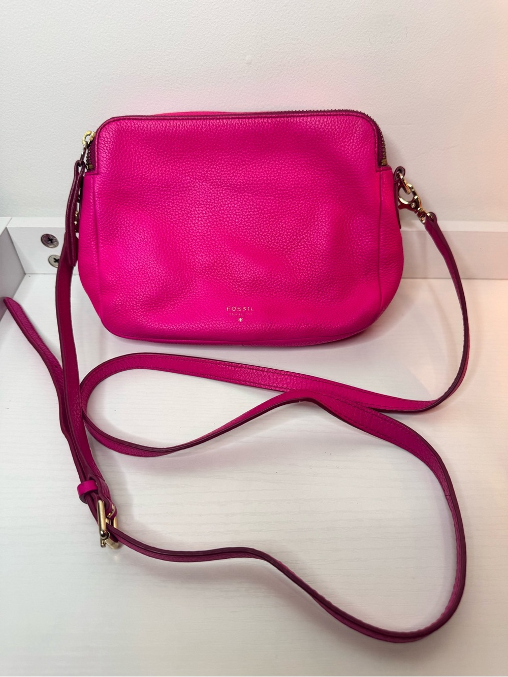 Fossil Women's Crossbody Bag in Hot Pink